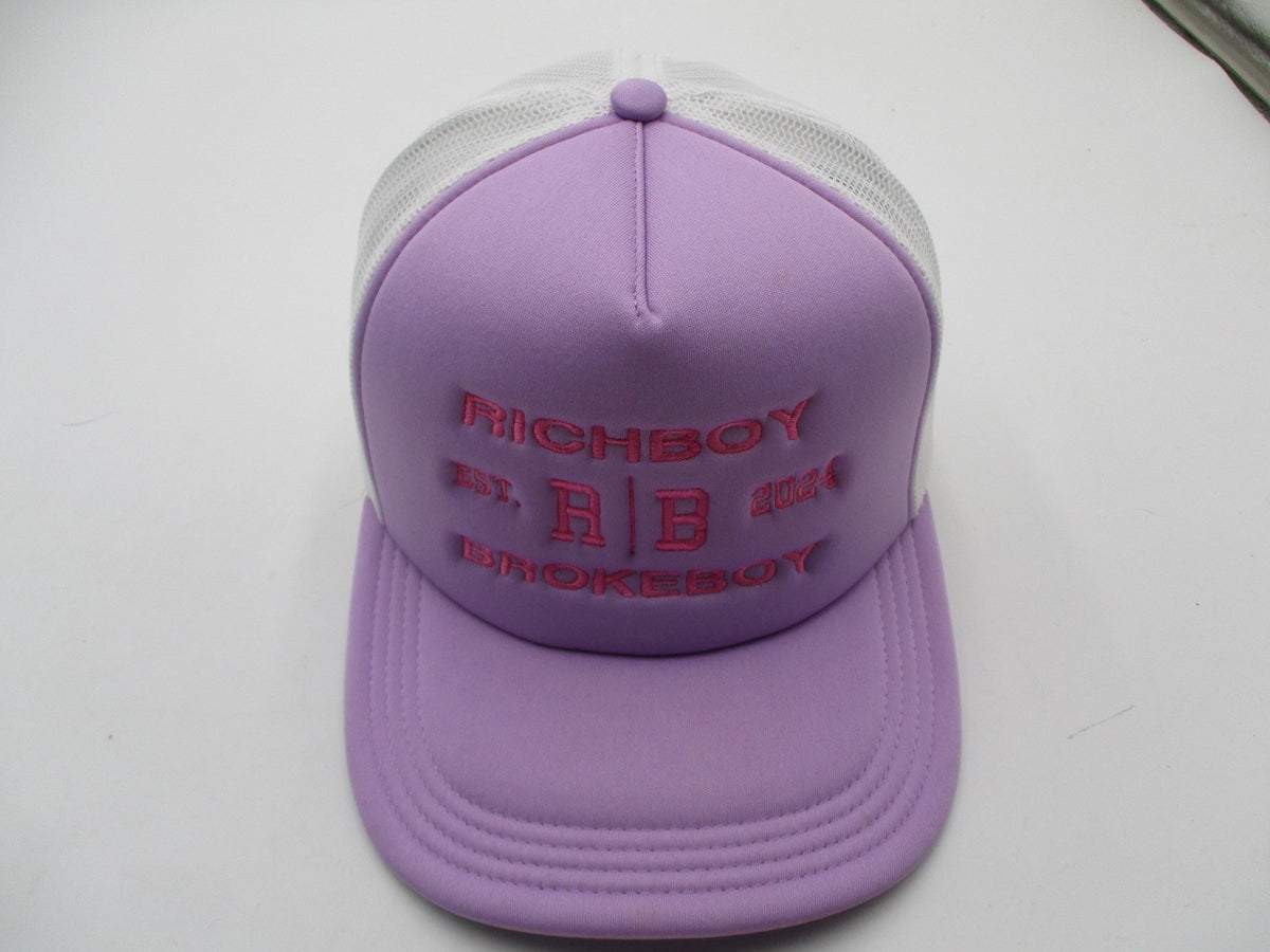Richboy Brokeboy Hat Cap Snap Back Mens One Size Purple Trucker Crowns By Lids3