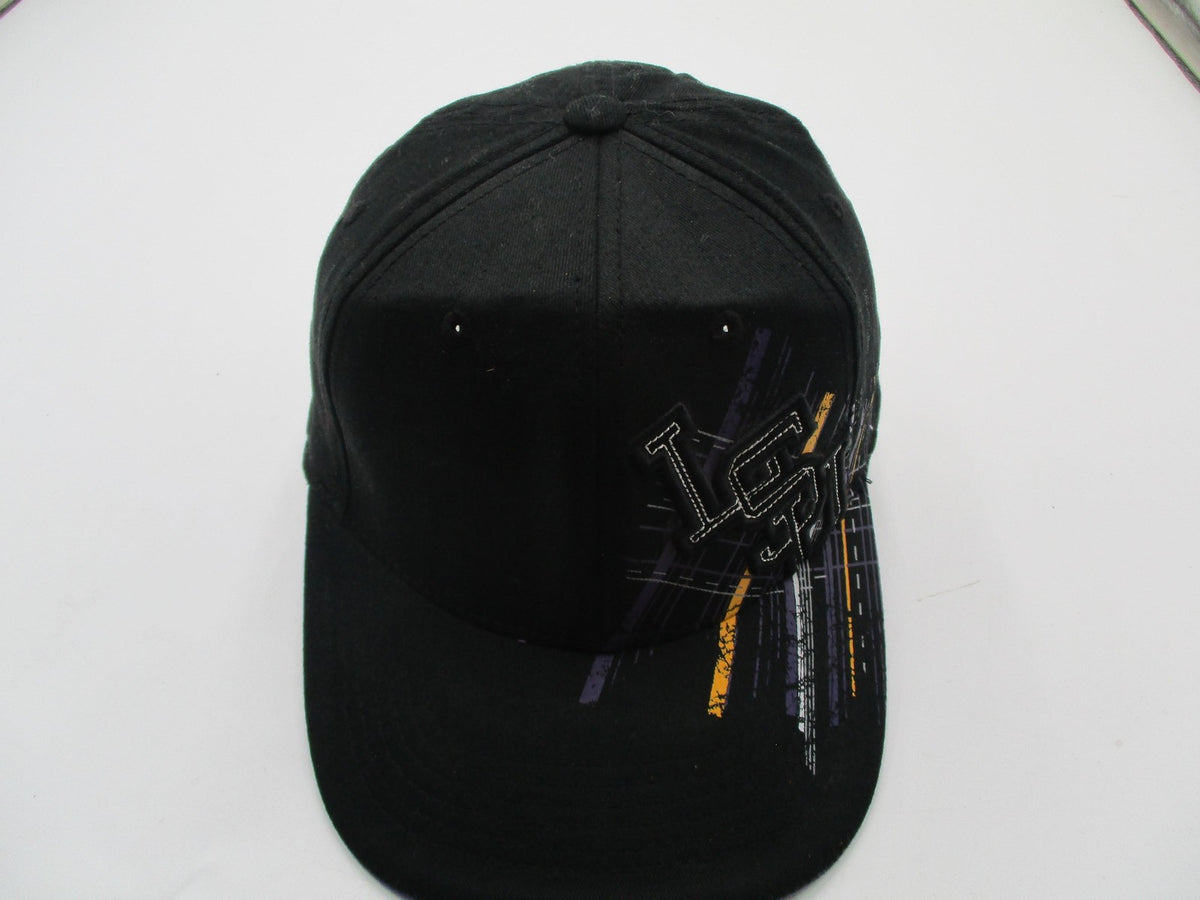 LSU Tigers Hat Cap Fitted Mens Medium Black NCAA Football Top Of The World3