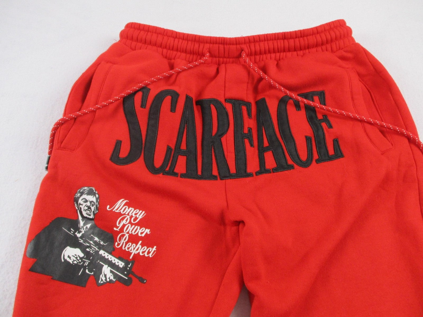 Reason Scarface Tracksuit Mens Medium Red Fleece Graphic Hoodie Sweatpants Set13