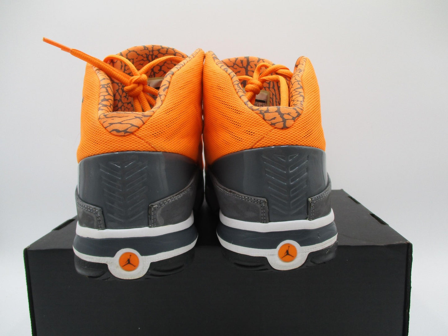 Jordan Shoes Men Sz 11.5 Orange Gray High Top Basketball Sneakers 580590801 1H55