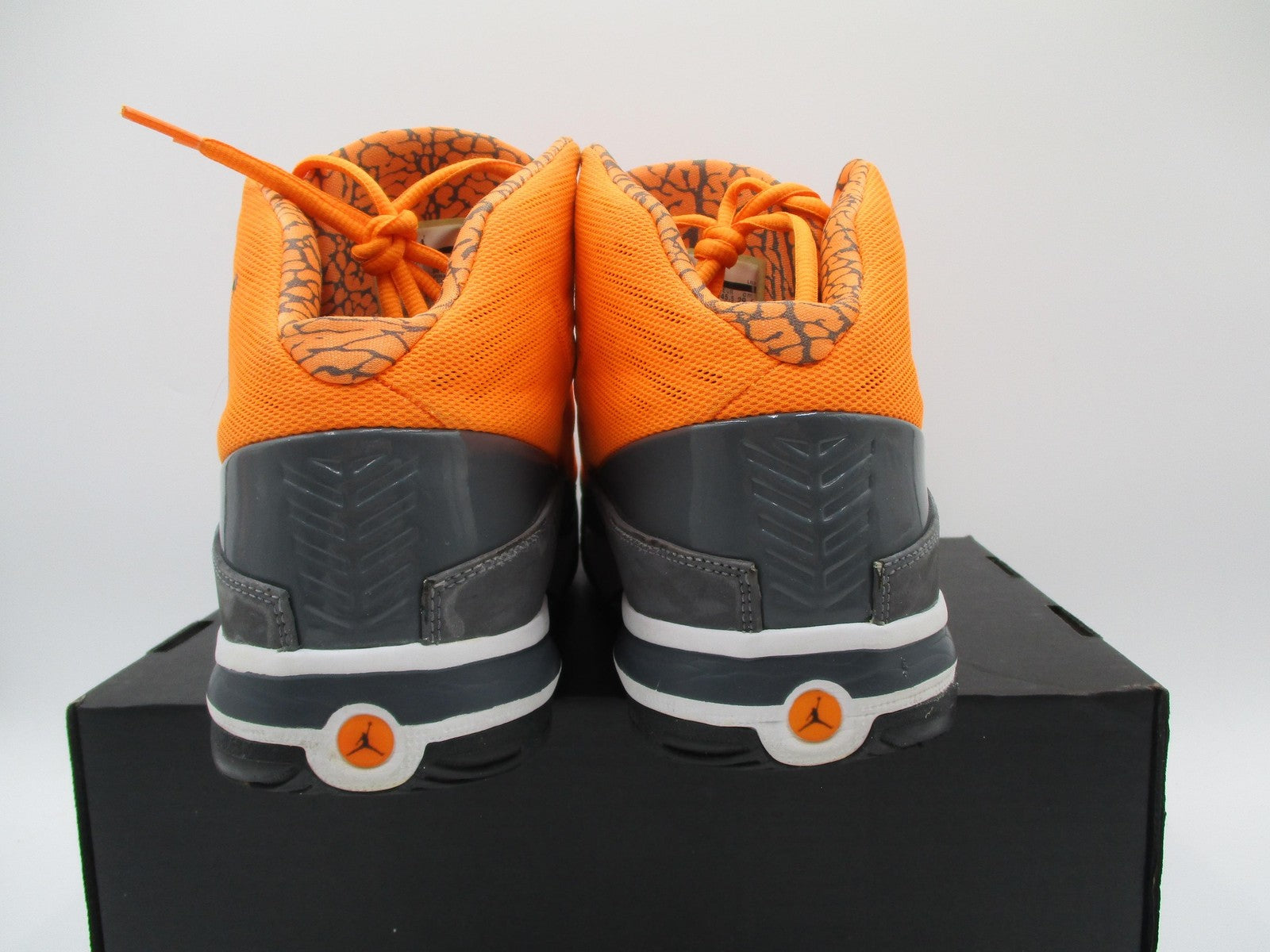 Jordan Shoes Men Sz 11.5 Orange Gray High Top Basketball Sneakers 580590801 1H55