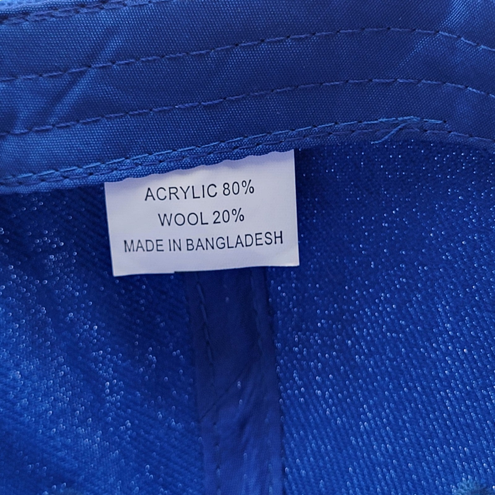 Royal Blue Adjustable Baseball Cap Unbranded Adult Hat Acrylic Wool Preowned5