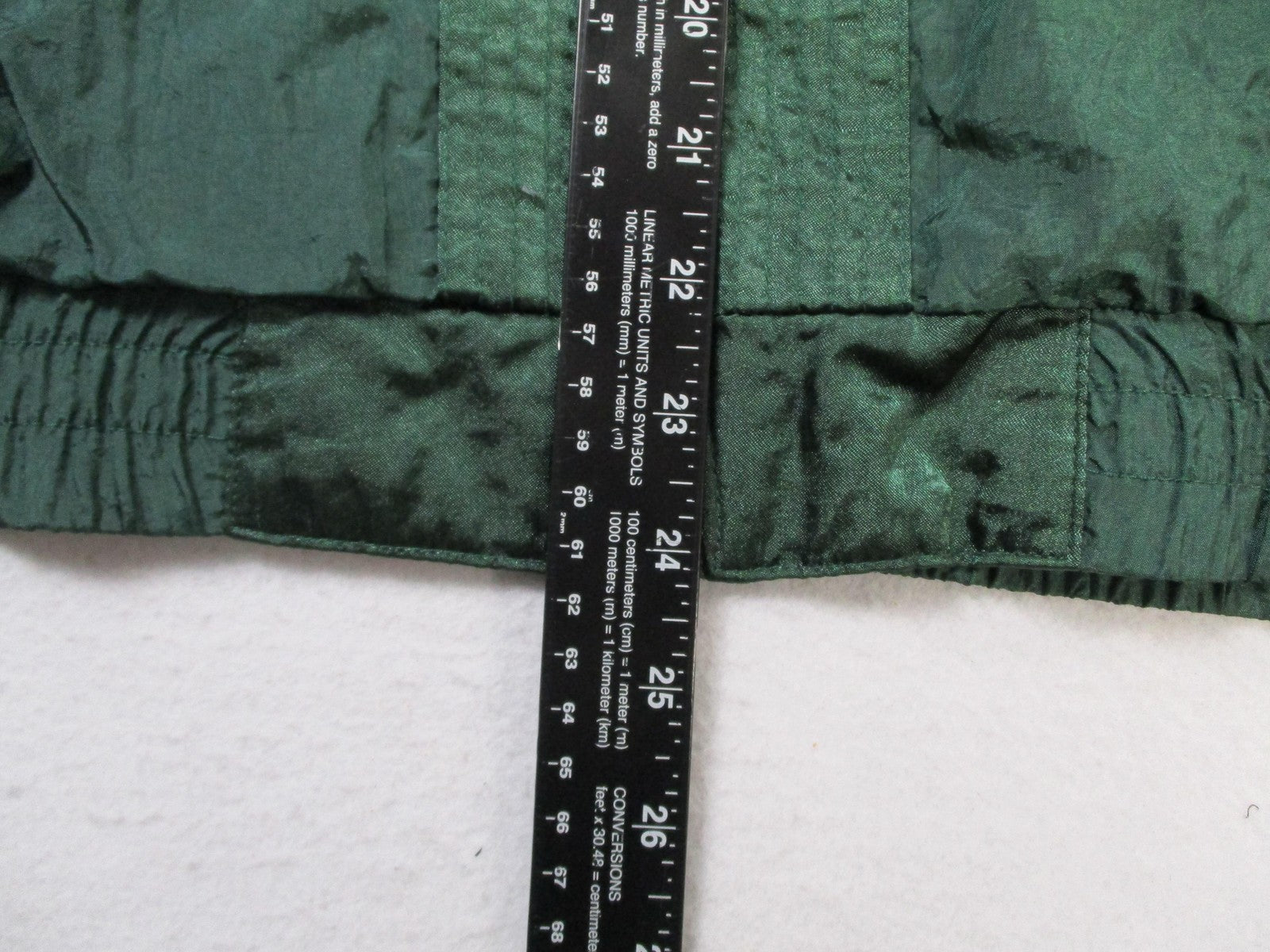 Vintage Adolfo Sport Tracksuit Womens L Green Paisley Nylon Warm Up Set 165010