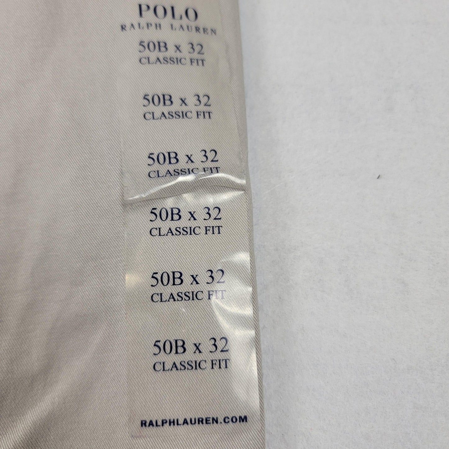 Polo Ralph Lauren Chino Pants Men 50x32 Khaki Stretch Classic Fit Pony Logo 11804