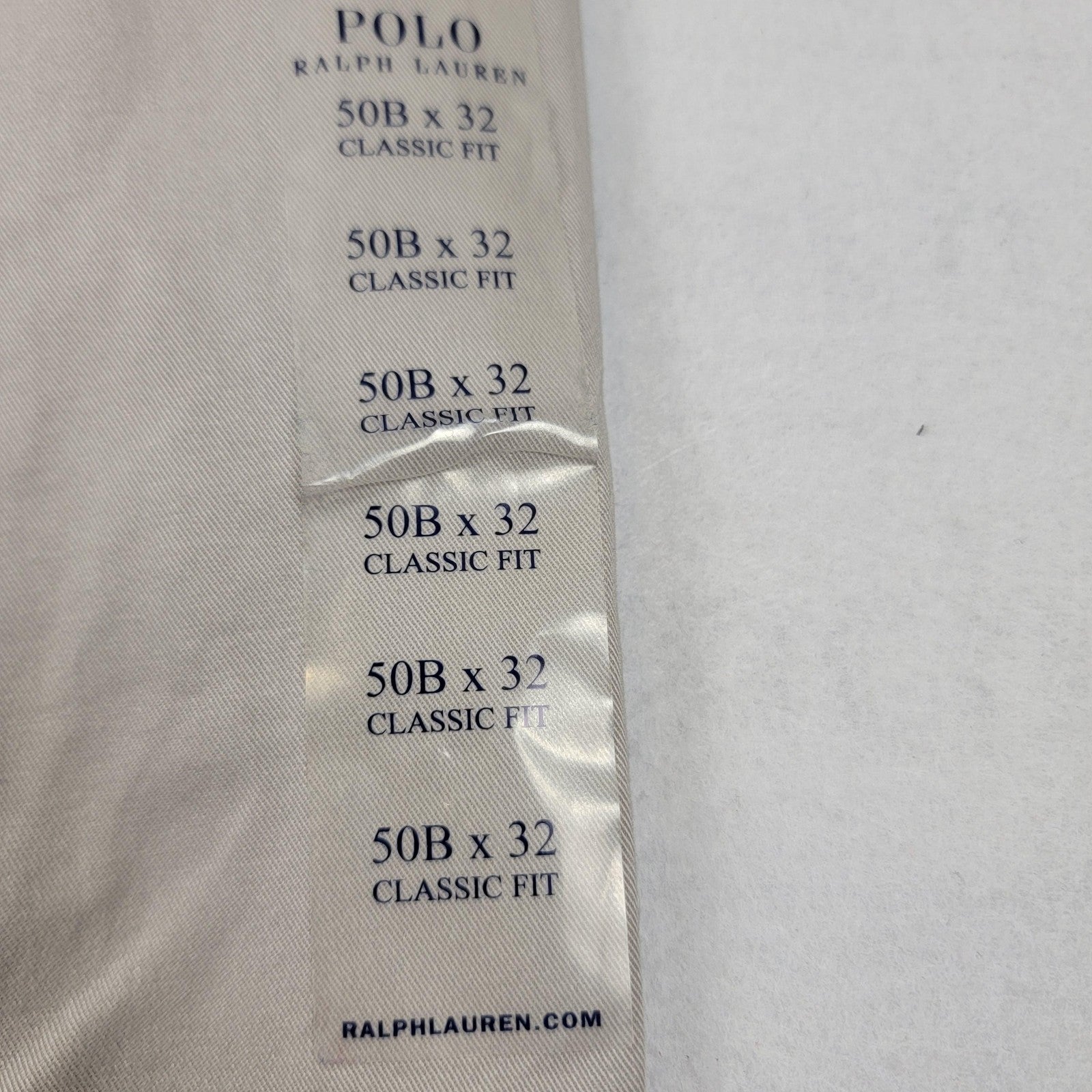 Polo Ralph Lauren Chino Pants Men 50x32 Khaki Stretch Classic Fit Pony Logo 11804