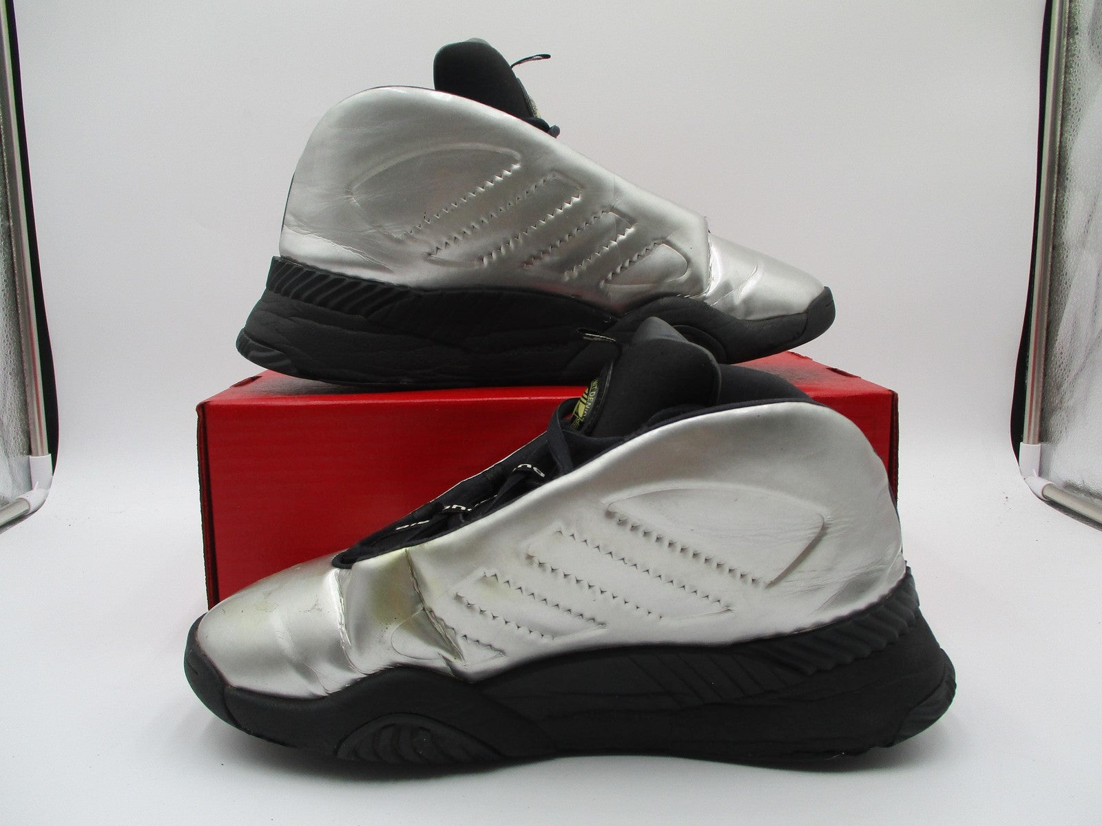 Adidas Alexander Wang Puff Trainer Shoes Mens Size 10.5 Silver Black Sneaker 1J82