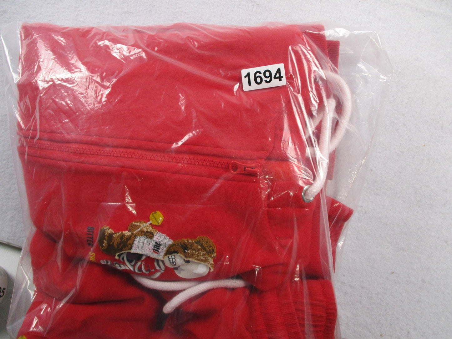 Loop Tracksuit Mens 2XL Red Bitter Sweet Bear Graphic Fleece Hoodie Joggers 169423
