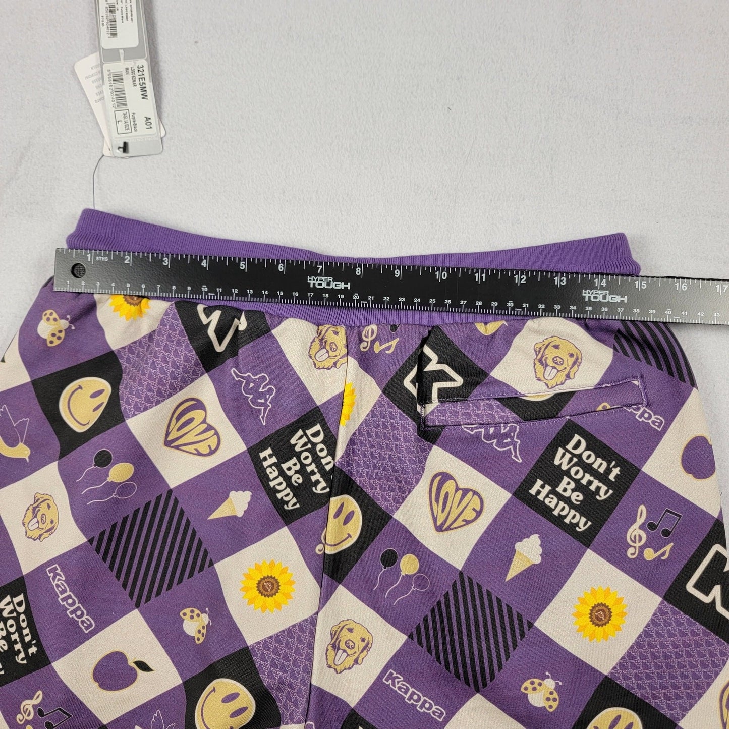 Kappa Logo Edmar Fleece Jogger Purple Mens Sz L
