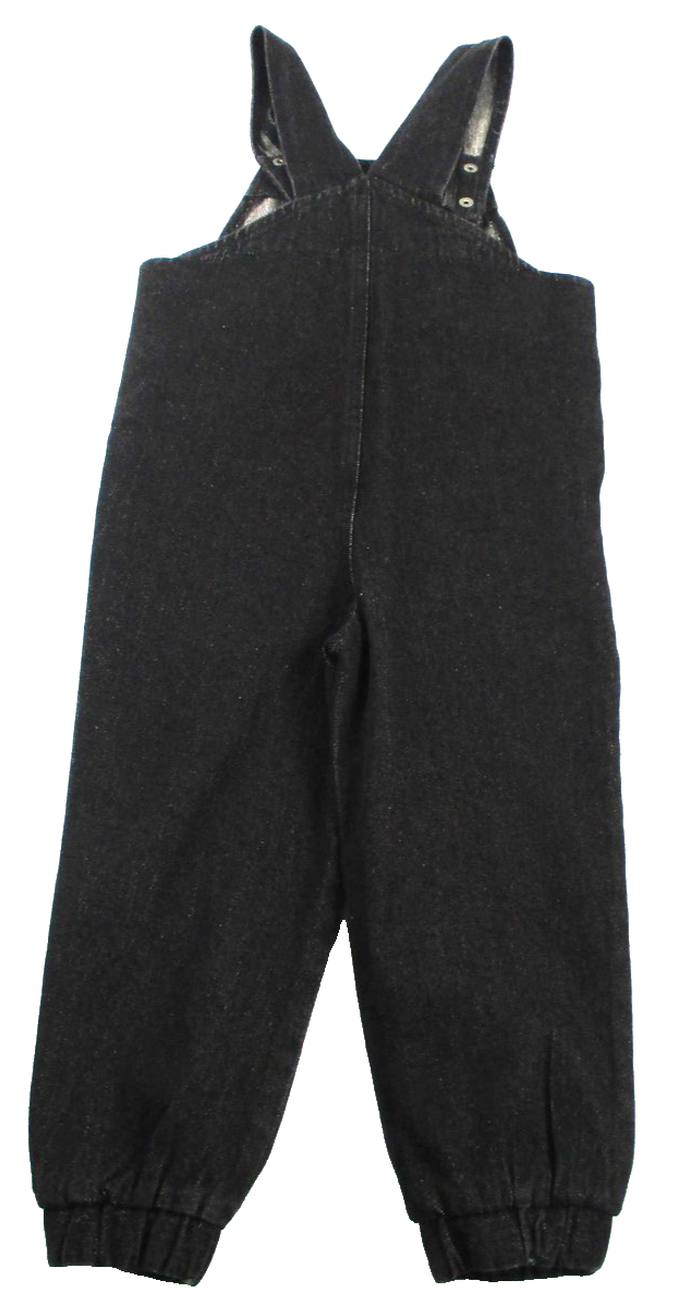 HarleyDavidson Jeans Overalls Toddler Kids 2/3T Black Denim Tapered Bib