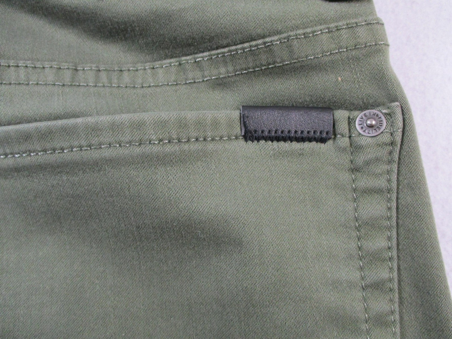 Fidelity Denim Jeans Mens 32x32 Green Slim Straight Stretch Denim Pants
