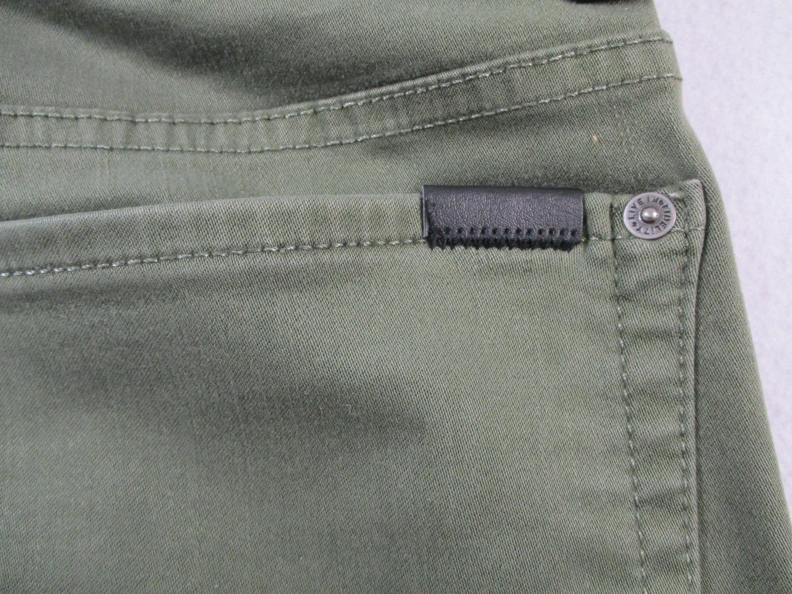 Fidelity Denim Jeans Mens 32x32 Green Slim Straight Stretch Denim Pants