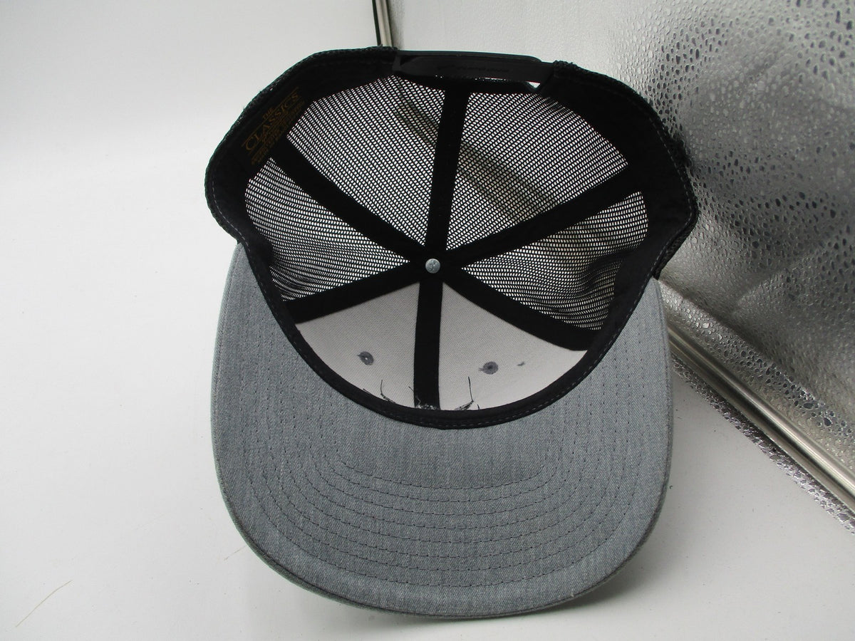 PNW Yupoong Hat Cap Snap Back Mens One Size Gray Black Trucker Mesh Embroidered8
