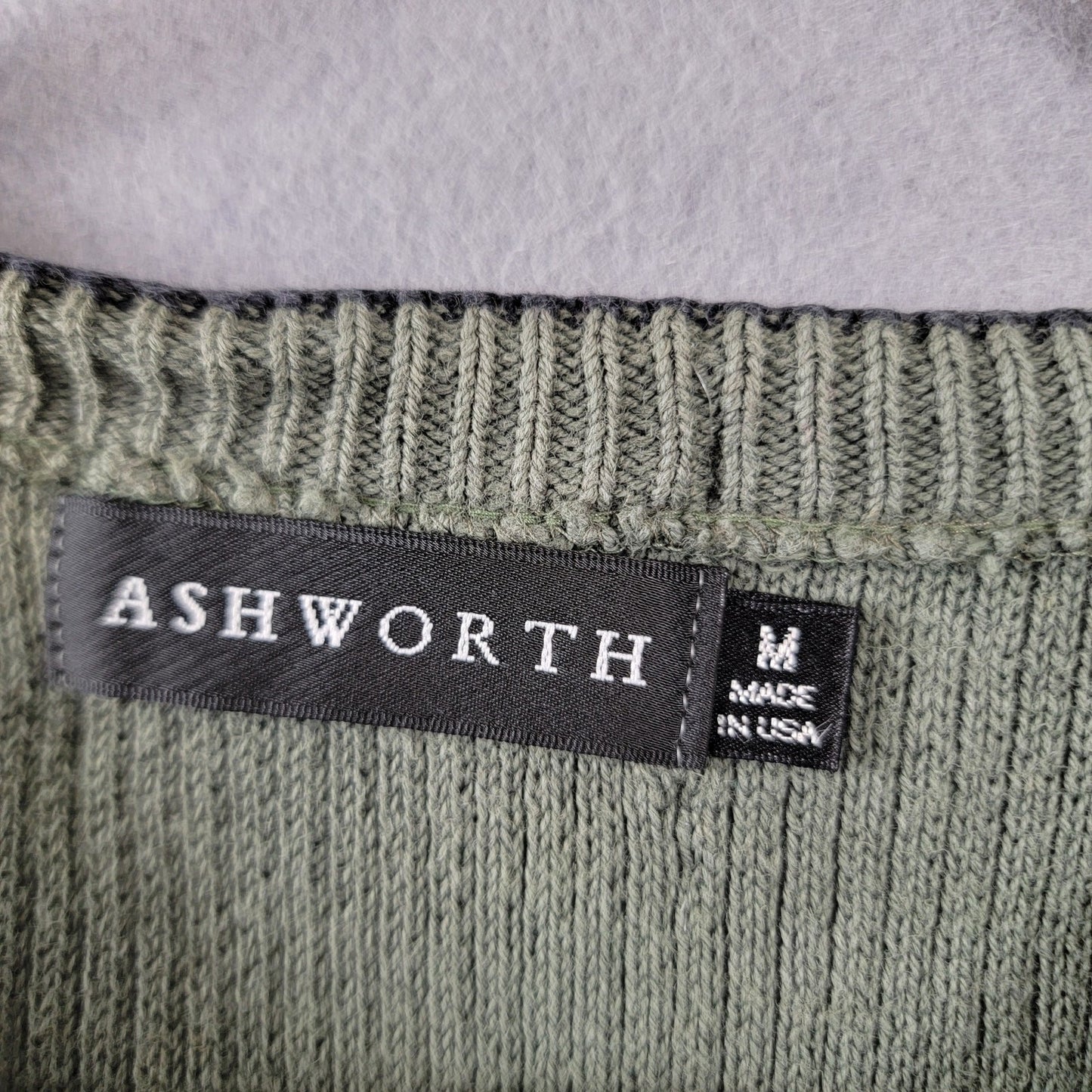 Ashworth Olive Golf Sweater Vest Sz M