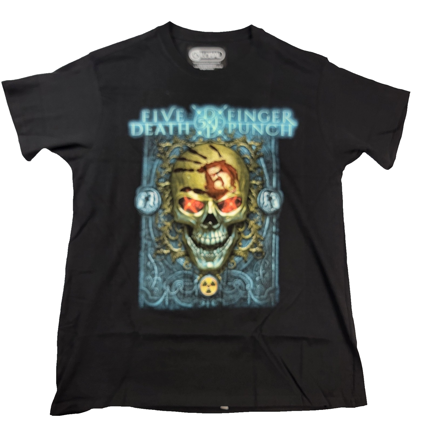Five Finger Death Punch Skull Graphic Band Tee Shirt Black Size Large L