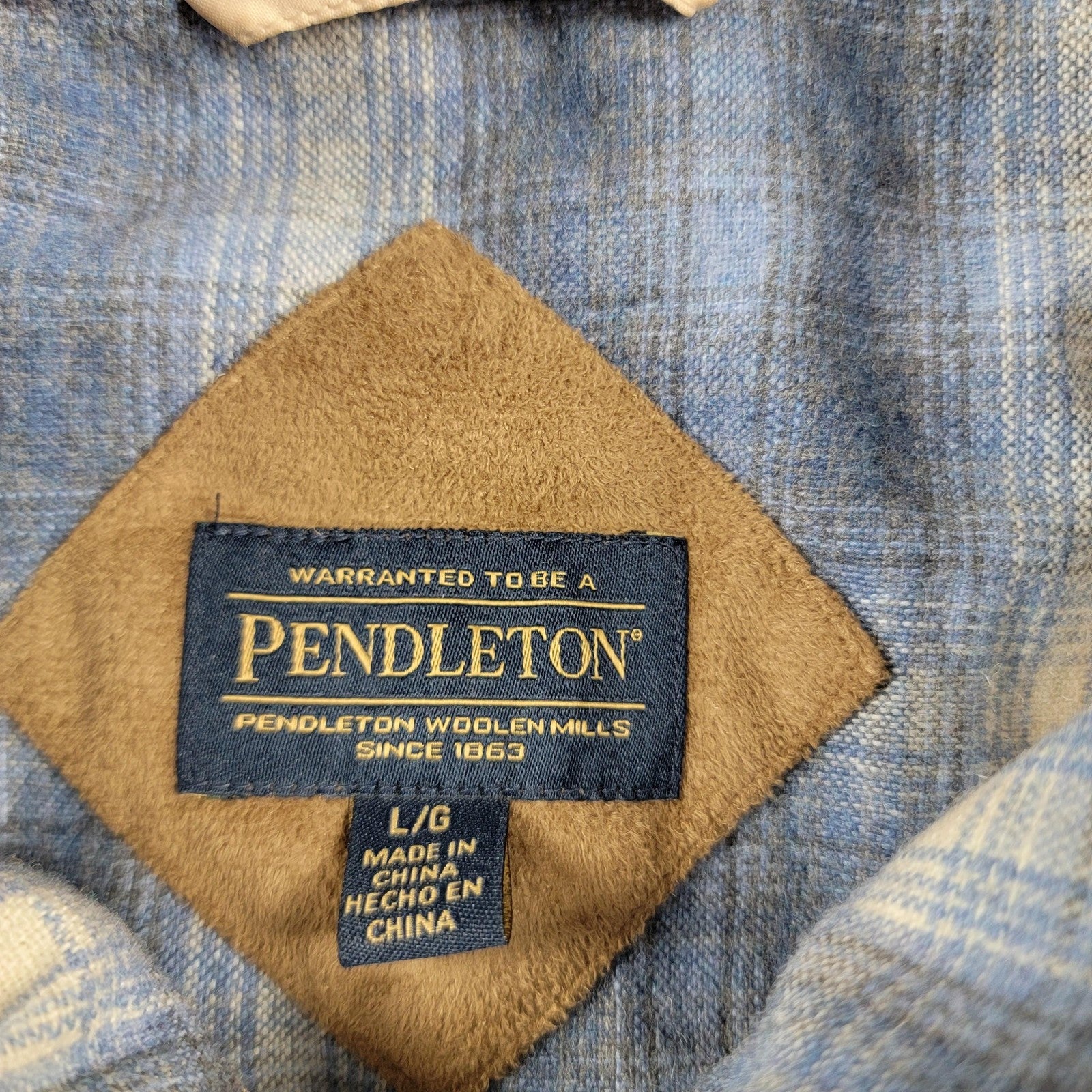 Pendleton Jacket Womens Lg Beige Sherpa Fleece Lined Full Zip Cozy Pockets