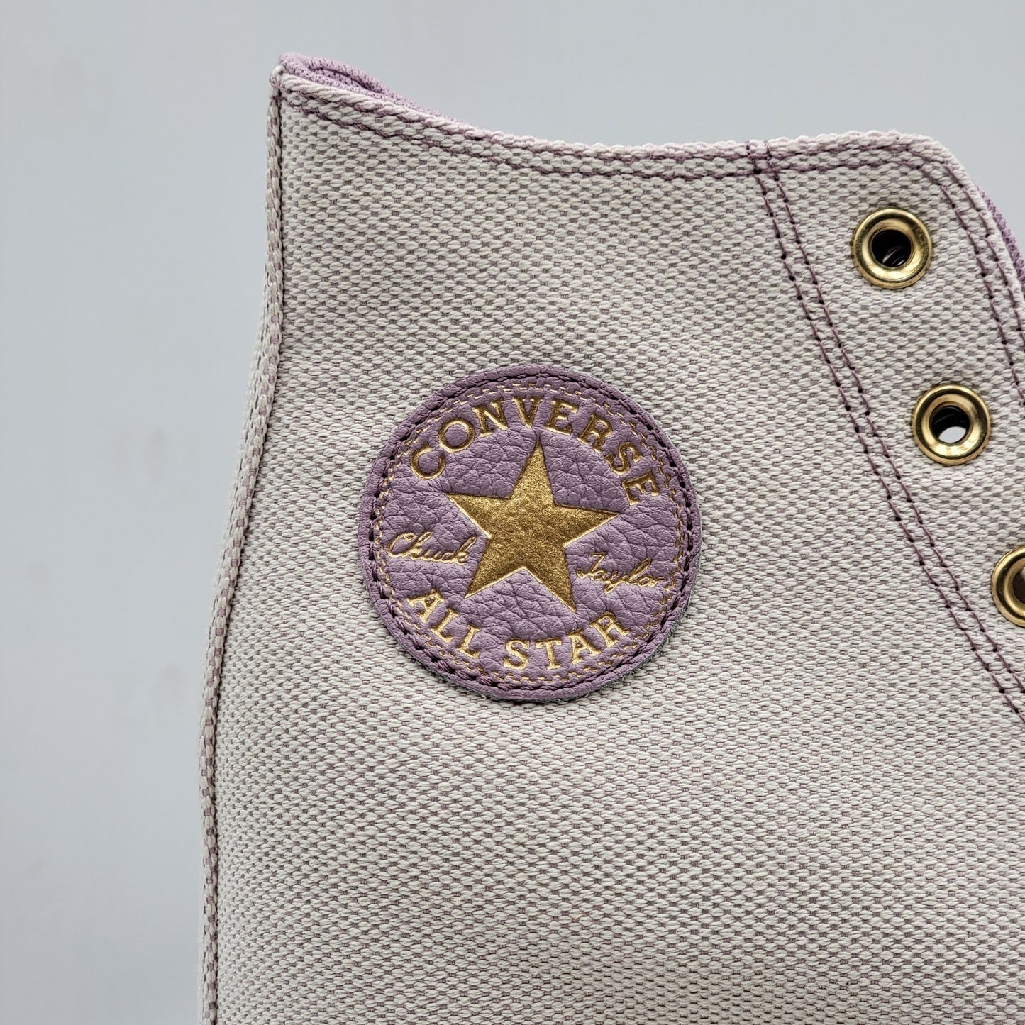 Womens Converse CTAS Wedge Hi Orchid Dust/Egret/Gold Sz 10 A12763C NIB2