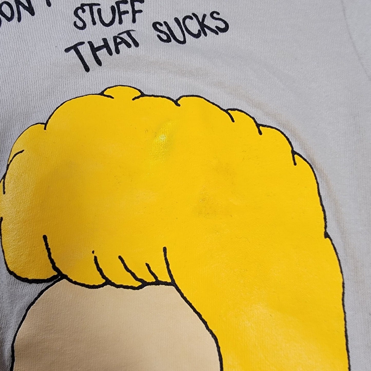 Beavis & Butthead 'I Don't Like Stuff that Sucks' Mens Tee Beige Sz M