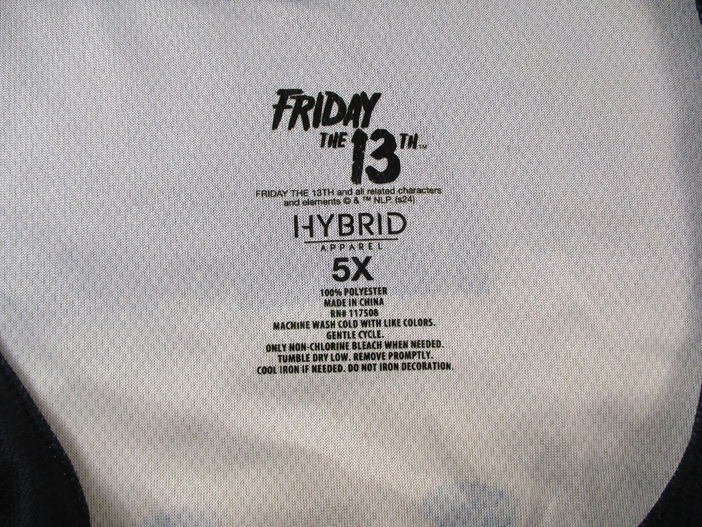 Friday The 13th Shirt Mens 5XL Black Jason Mask Button Up Hybrid Apparel 14893