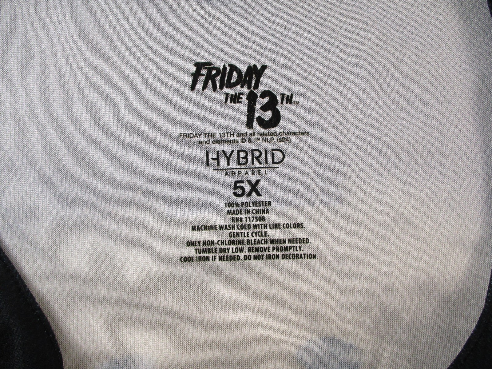 Friday The 13th Shirt Mens 5XL Black Jason Mask Button Up Hybrid Apparel 14893