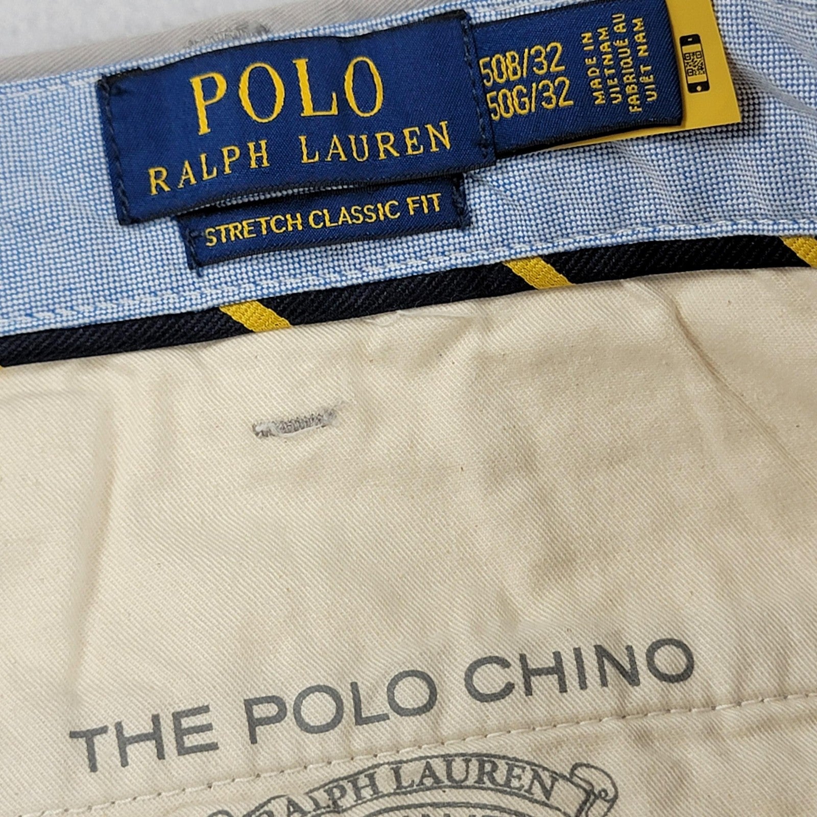 Polo Ralph Lauren Chino Pants Men 50x32 Khaki Stretch Classic Fit Pony Logo 11803