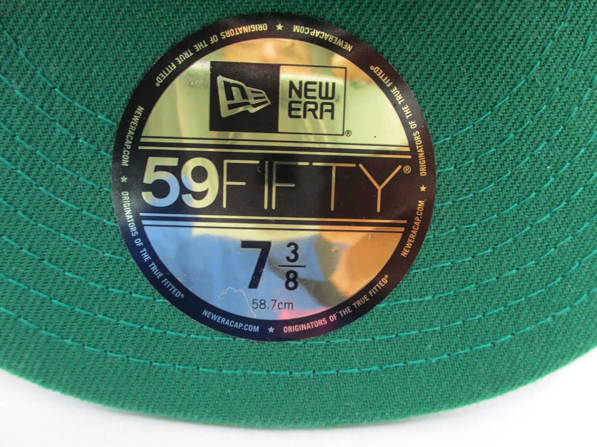 New York Yankees Hat Cap Fitted Mens 7 3/8 Green MLB Baseball 59FIFTY New Era2