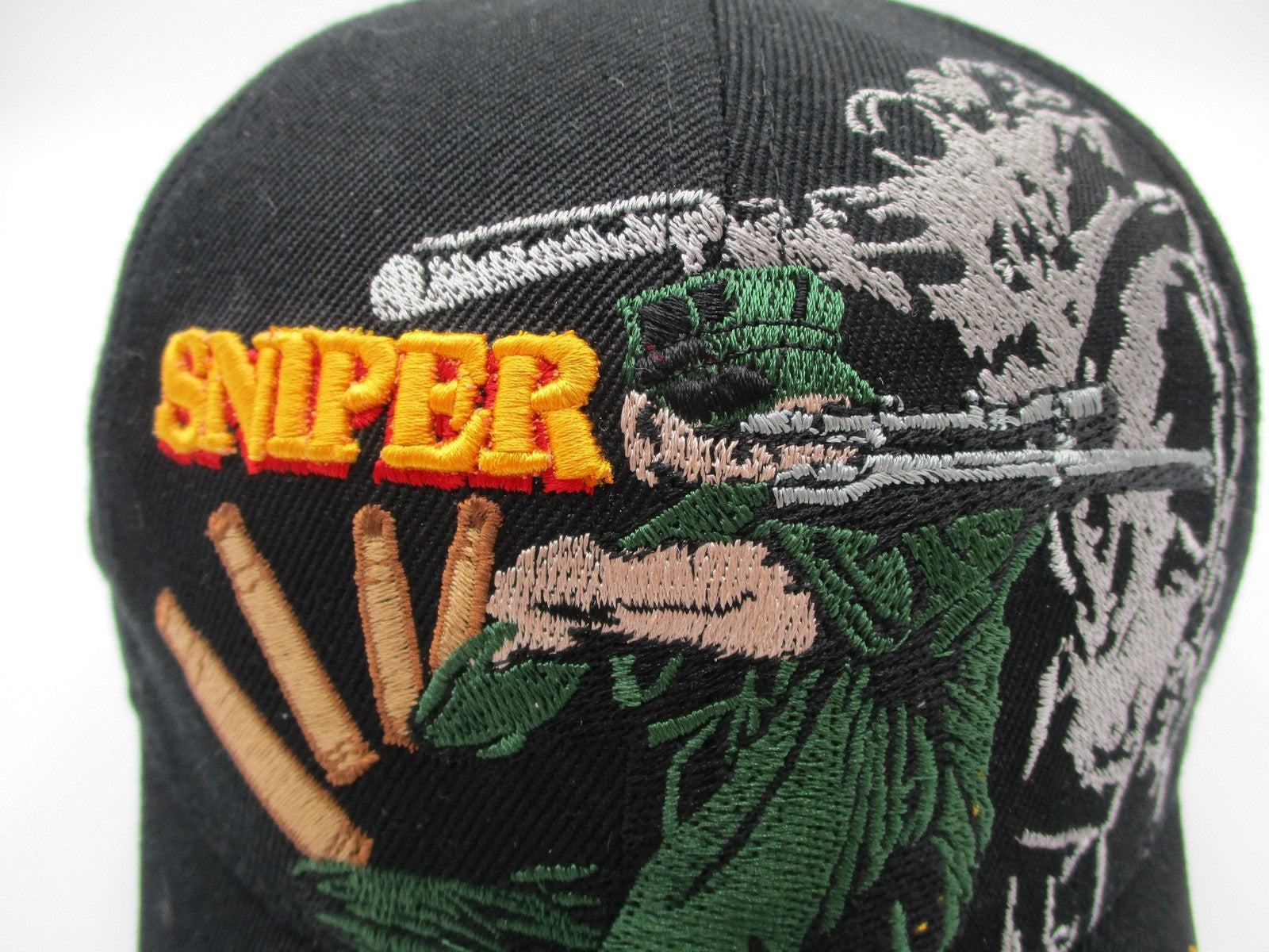 U.S. Warriors Hat Cap Strap Back Mens One Size Black Sniper One Shot Kill Army1