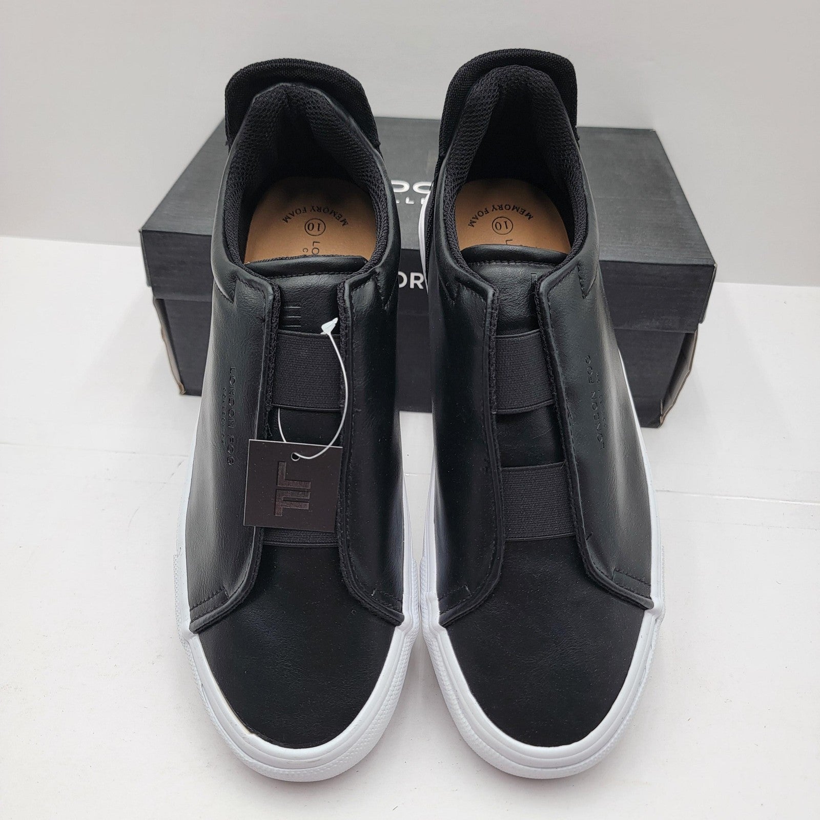 London Fog Collection Shoes Mens Size 10 Francis Memory Foam Slip On Sneakers2