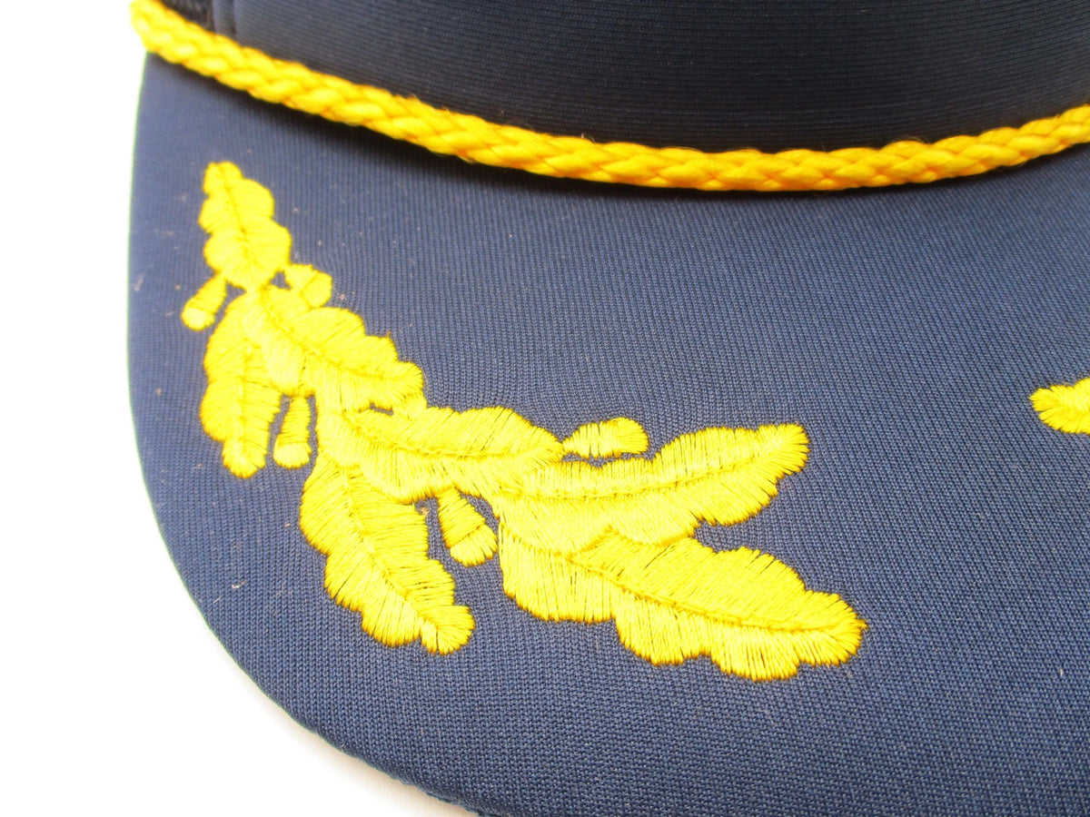 Vintage MS Tropicale Hat Cap Snap Back Mens One Size Blue Nautical Embroidered2