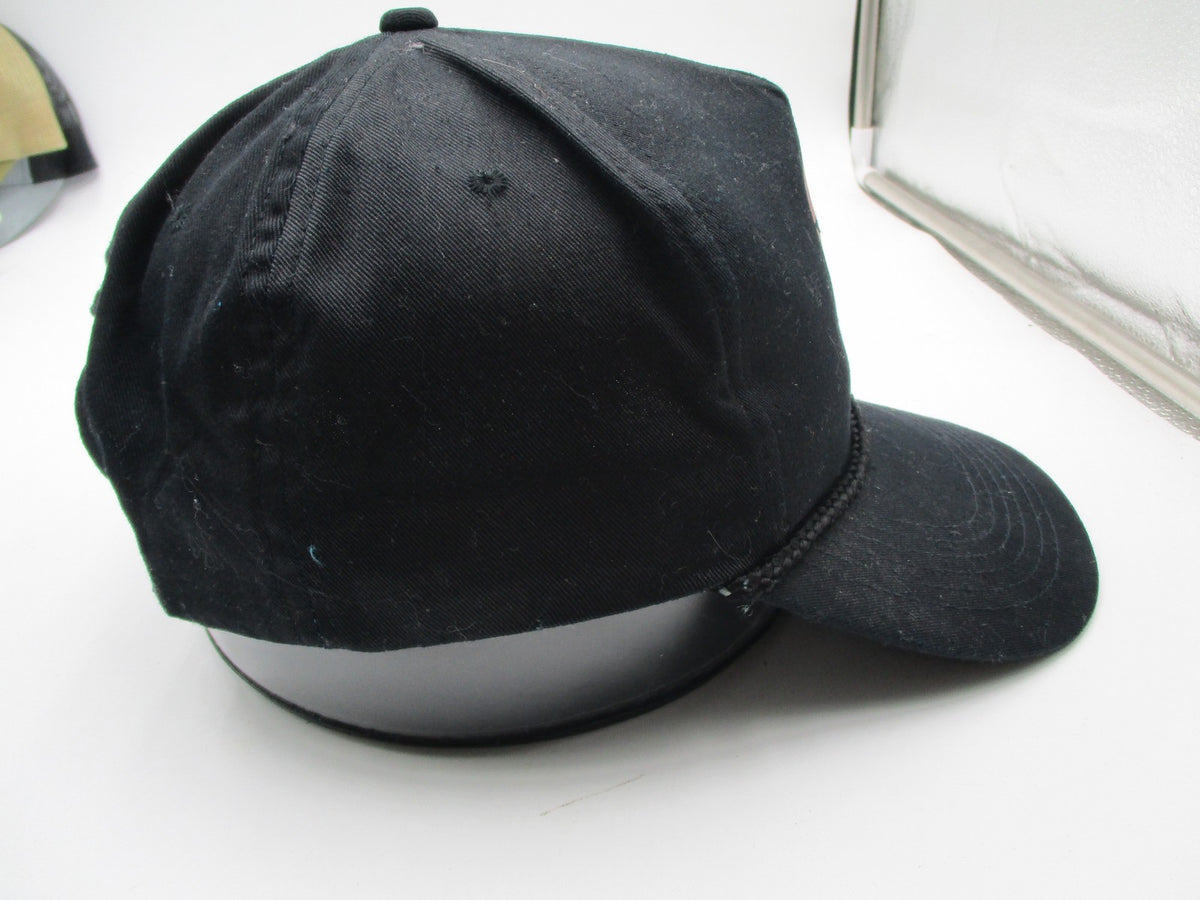 Texaco Black Cotton Adjustable Snapback Rope Baseball Hat Cap Gas Oil Logo OSFA7