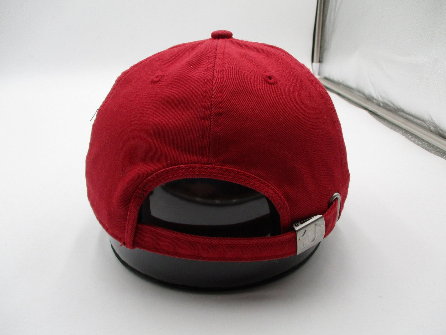 True Religion Hat Cap Strap Back Mens One Size Red Horseshoe Logo Baseball3
