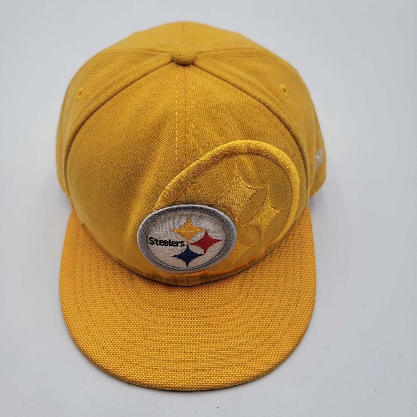 Pittsburgh Steelers Hat Cap Fitted Mens 8 Yellow NFL Football New Era Polyester4
