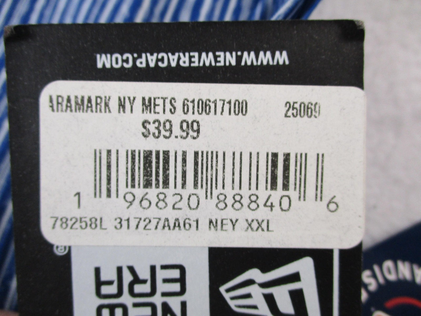 New York Mets Shirt Womens 2XL Blue White Striped MLB Baseball New Era Tee 15007