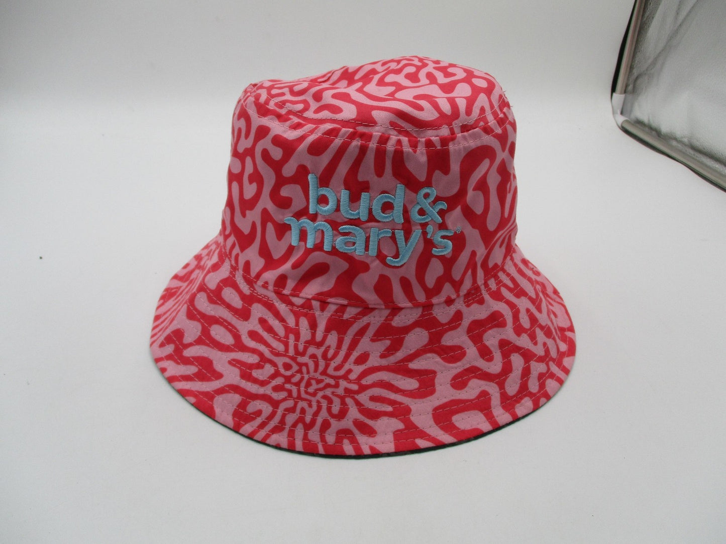 Bud & Mary's Dispensary Hat Cap Bucket Pink Geometric Embroidered Mens OSFM0