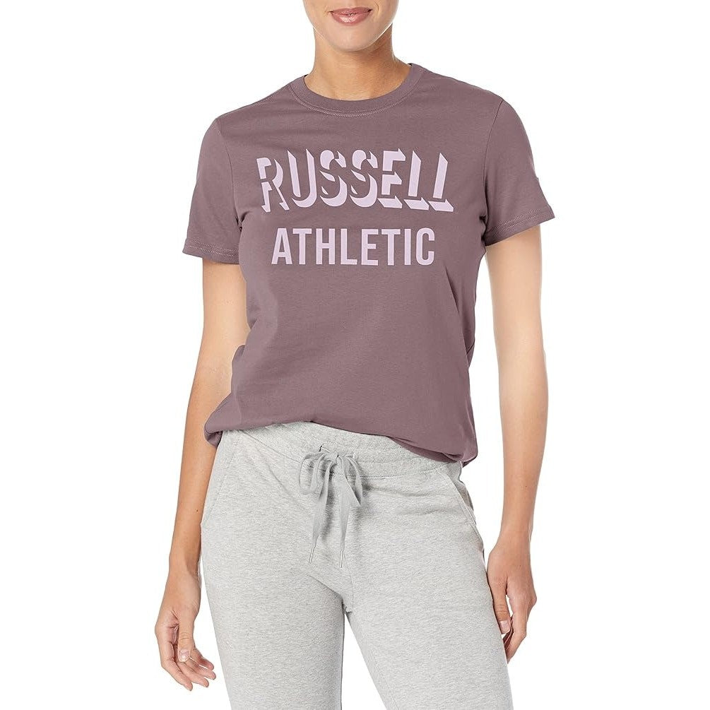 Russell Athletic Women's Graphic Logo Short Sleeve Tee Dusk Purple