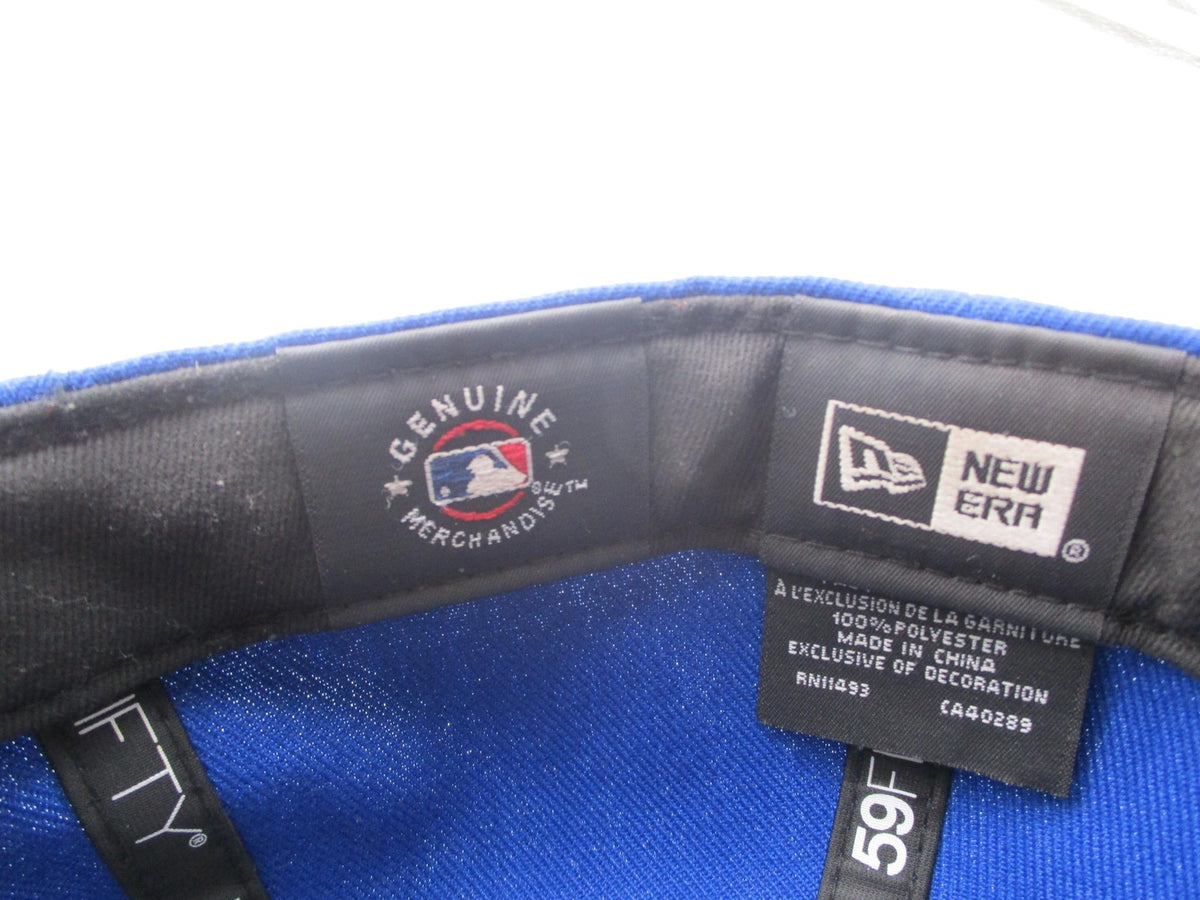 Atlanta Braves Hat Cap Fitted Mens 7 1/8 Blue MLB Baseball 59FIFTY New Era15