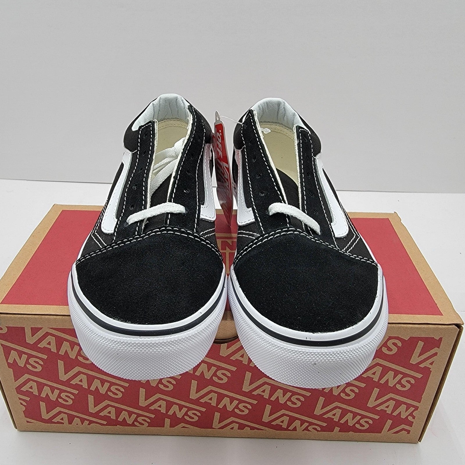 Vans Old Skool Shoes Kids Size 2.5 Classic Skate Black True White VN000W9T6BT2