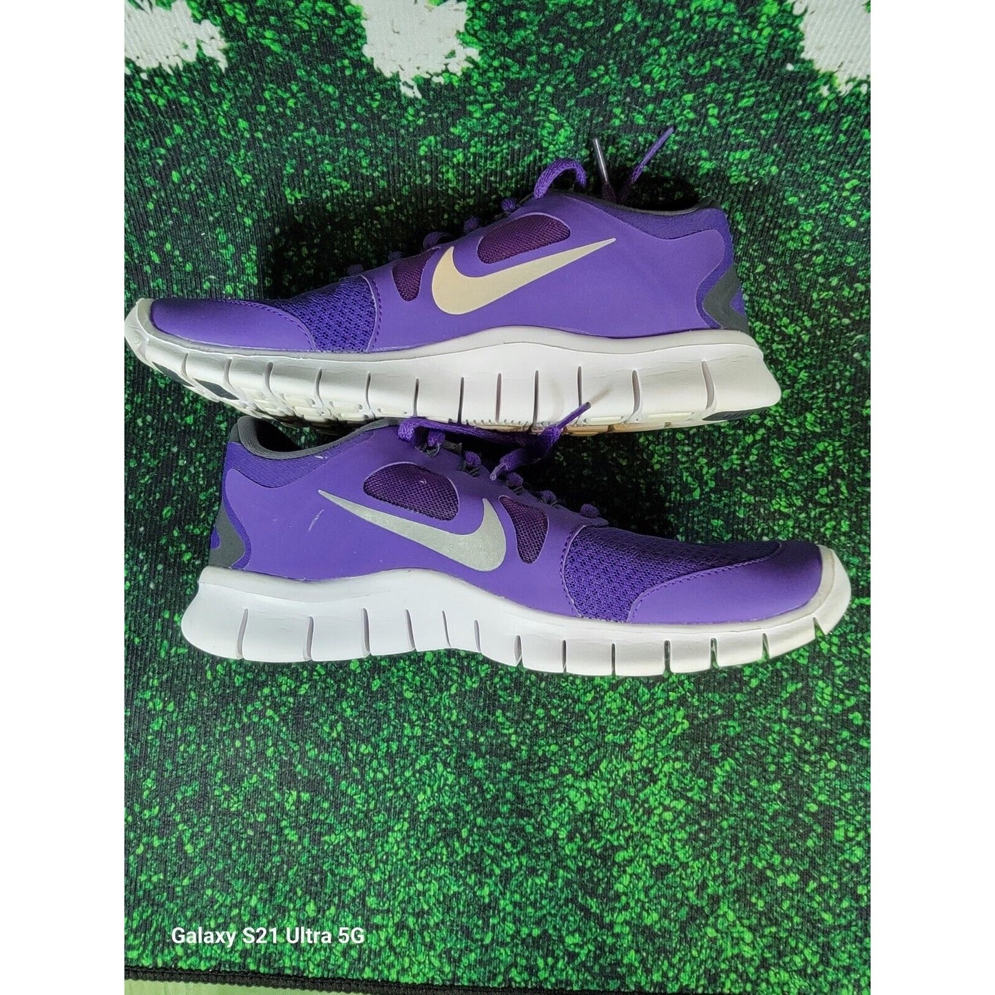 Nike Girls Free 5.0 580558501 Court Purple Low Top Lace Up Sneakers Size 7Y3