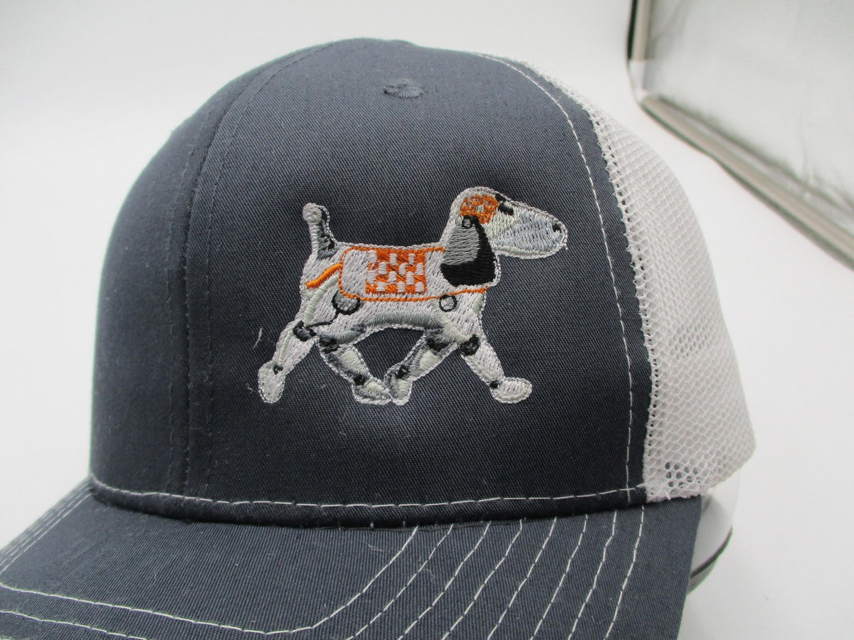 Cobra Hat Cap Snap Back Mens One Size Gray White Dog Graphic Trucker Mesh2