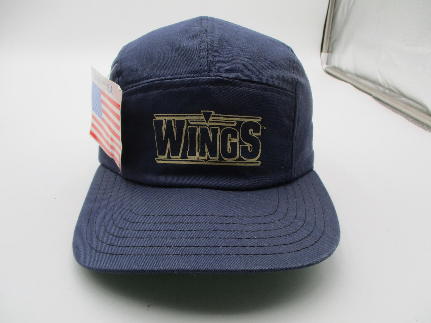 Vintage Discovery Channel Wings Hat Cap Strap Back Mens One Size Blue USA0