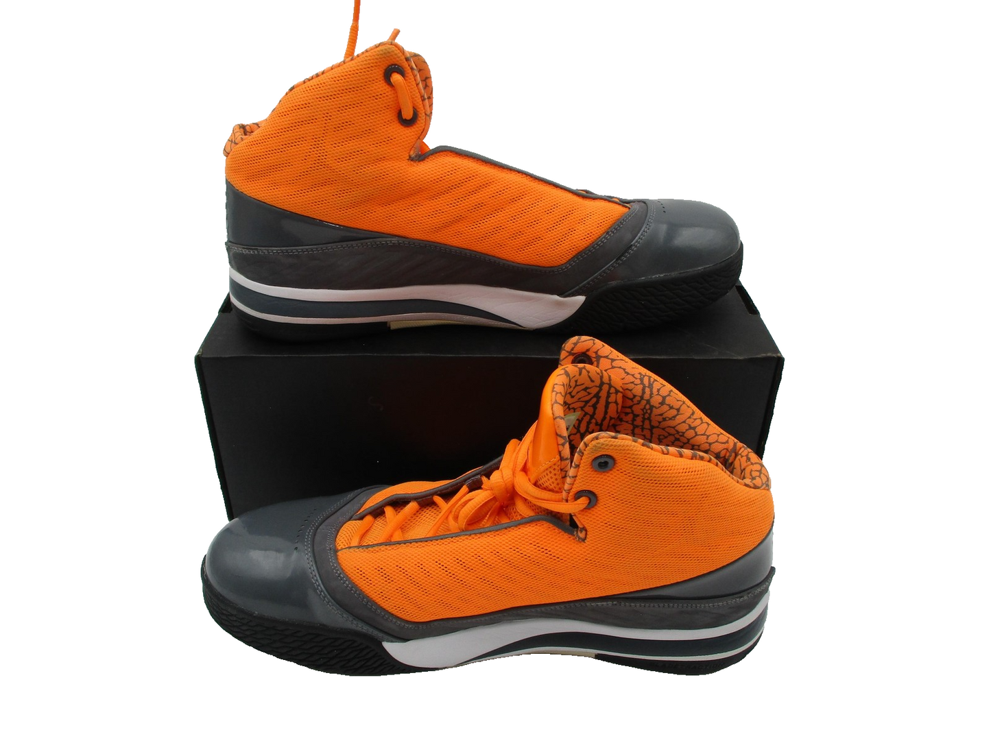 Jordan Shoes Men Sz 11.5 Orange Gray High Top Basketball Sneakers 580590801 1H53