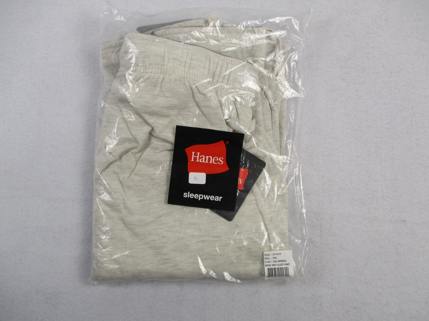 Hanes Pajama Pants Mens 5XL Beige Oatmeal Knit Sleep Lounge XTemp 01101X