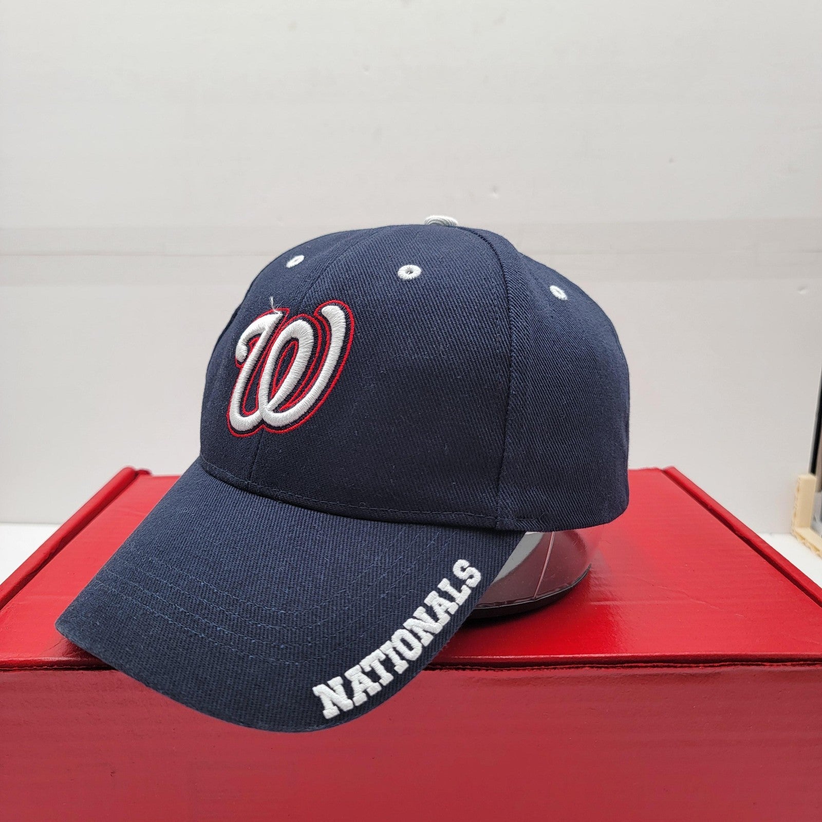 Washington Nationals Hat Cap Strap Back Navy Blue MLB Baseball Mens One Size1