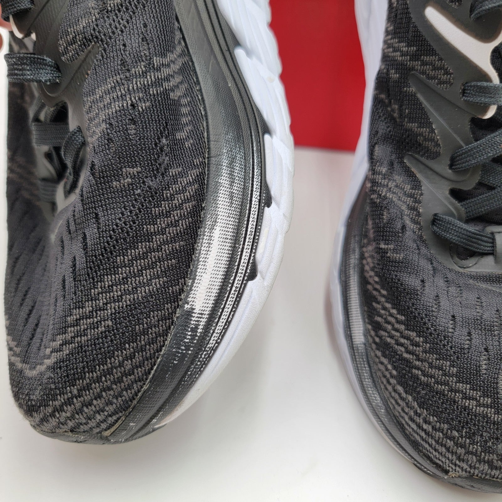 Hoka One One Gaviota 4 Wide Running Shoe Sneaker Black White Women's 9.5D