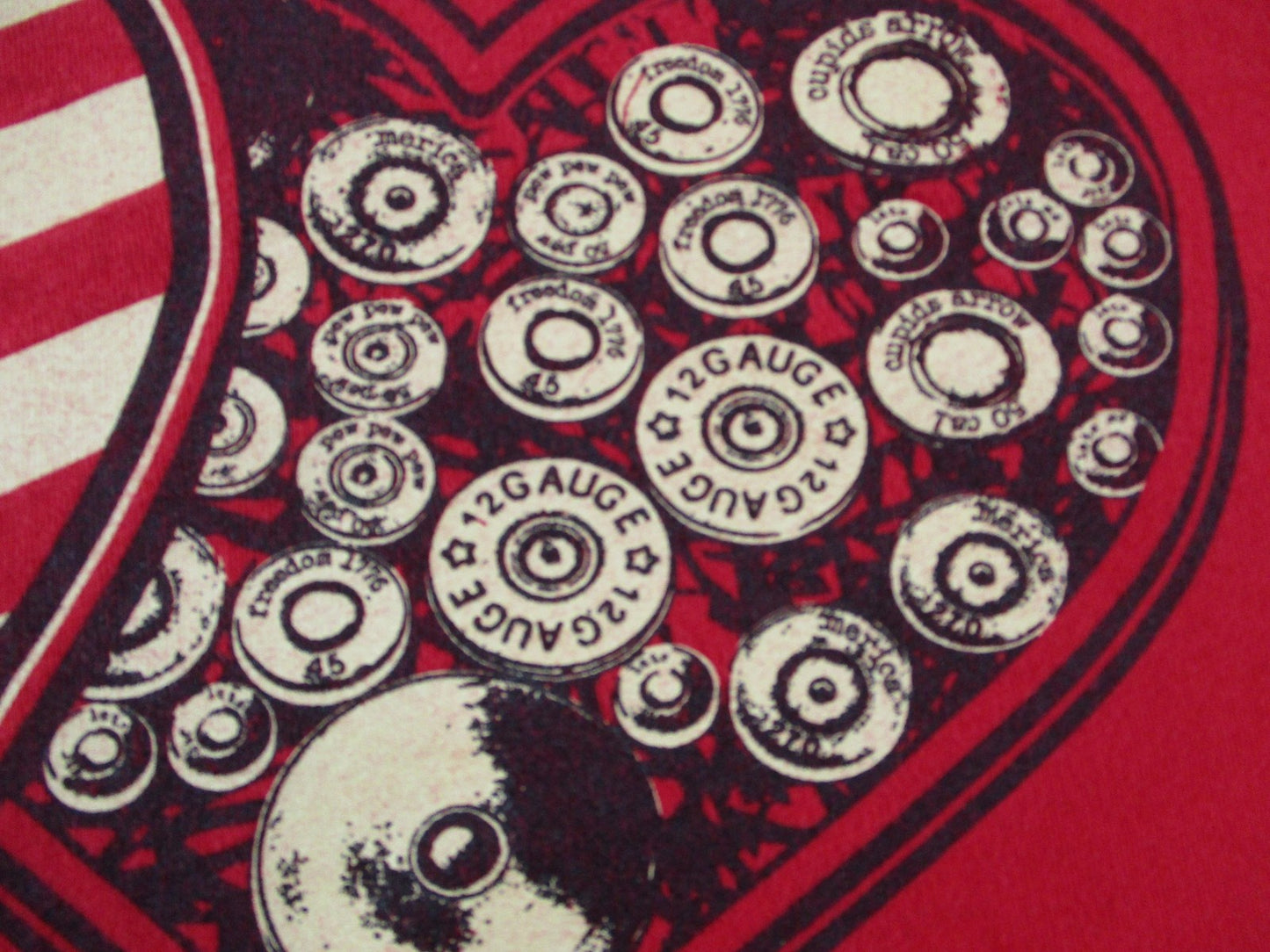 Grunt Style Shirt Mens 2XL Red Be Mine Heart Flag Ammo Graphic Tee Patriotic2
