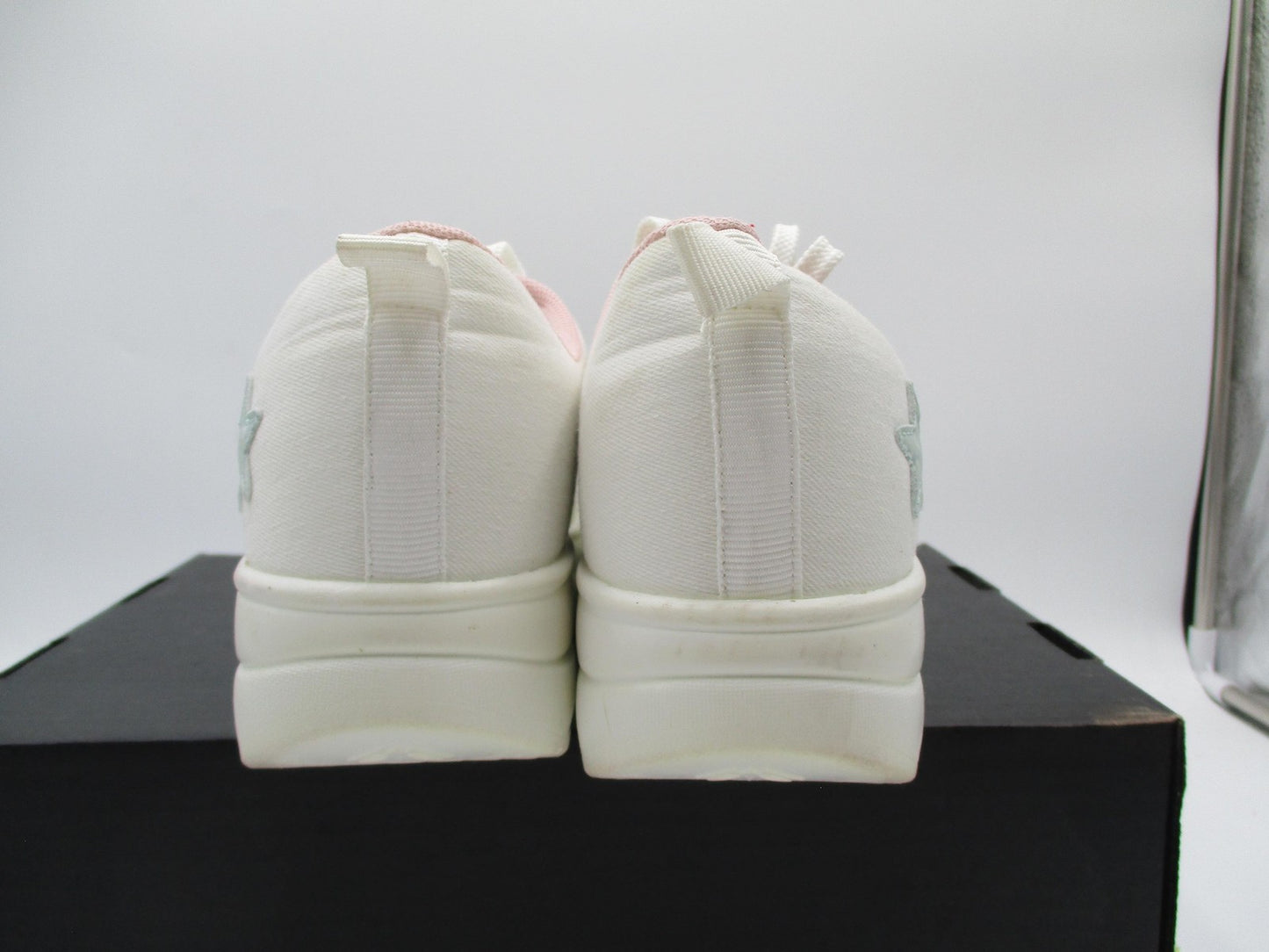 Ruideng Shoes Womens Size 9.5 White Pastel Canvas Star Platform Sneakers (1G8)5