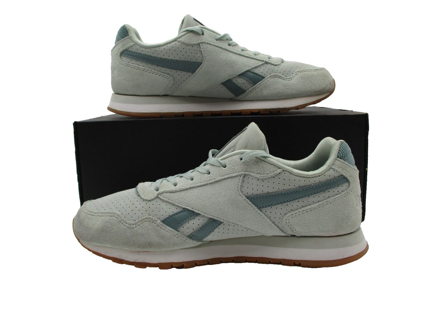 Reebok Classic Harman Shoes Womens Size 9 Mint Green Suede Gum Teal DV7058 1F62