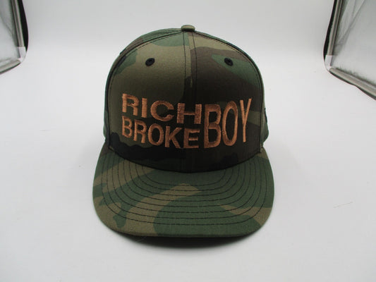 Rich Broke Boy Hat Cap Snap Back Mens One Size Green Camo New Era 9FIFTY Graphic0