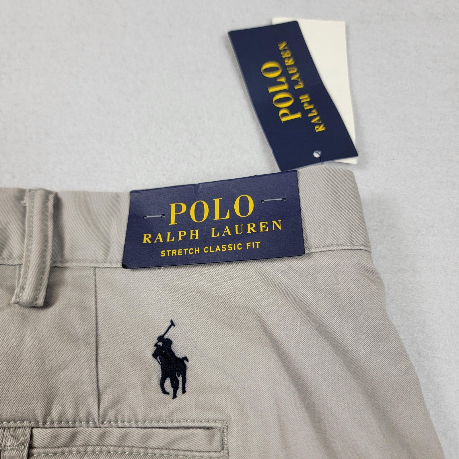Polo Ralph Lauren Chino Pants Men 50x32 Khaki Stretch Classic Fit Pony Logo 11805