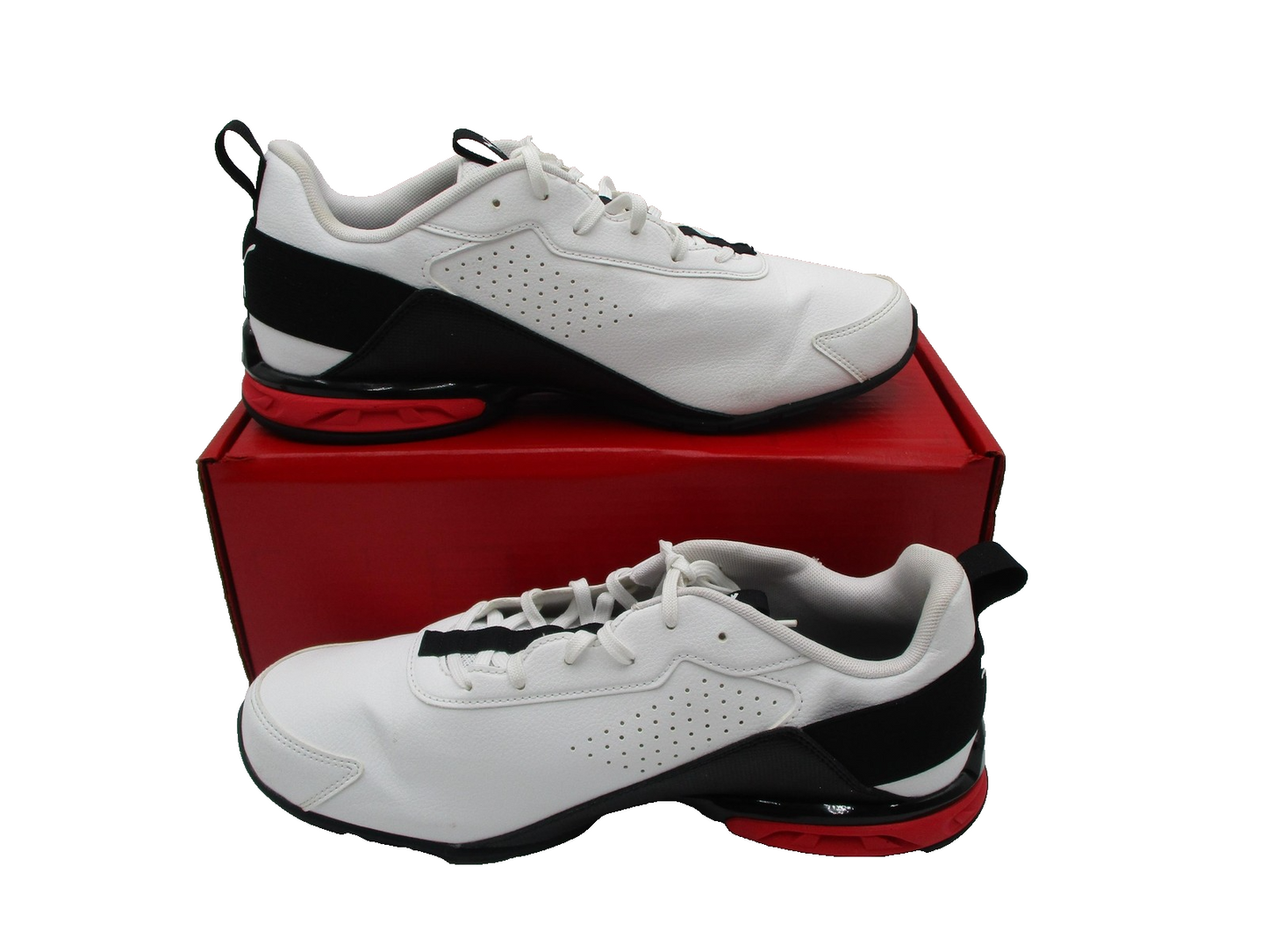 Puma Shoes Mens Sz 10.5 White Black Red SoftFoam+ ArchTec Sneakers 37867104 1D43