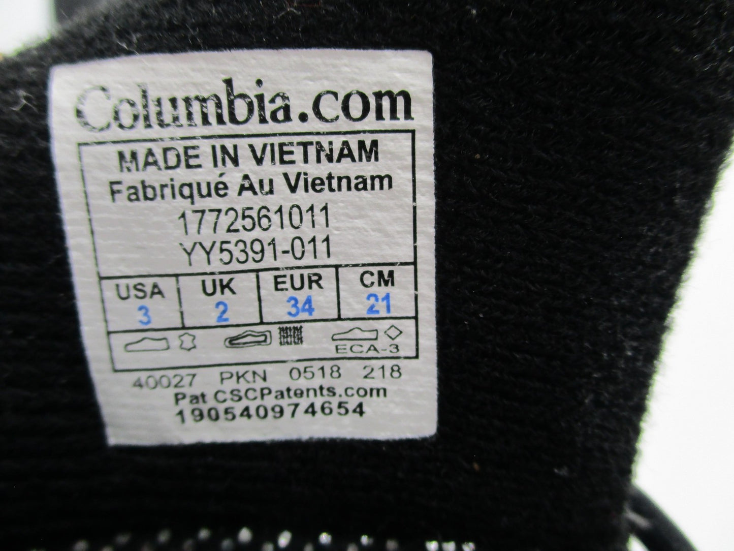 Columbia Omni-Heat Snow Boots Kids Size 3 Black Waterproof Insulated 177256101123